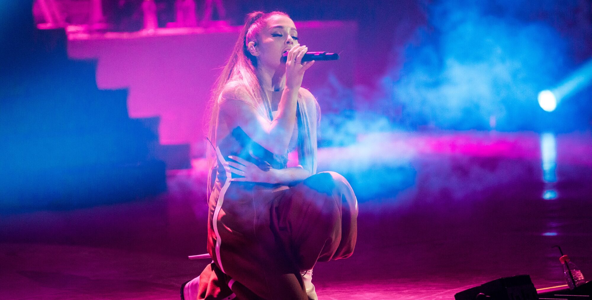 --FILE--American singer and actress Ariana Grande performs at a concert in Guangzhou city, south China's Guangdong province, 30 August 2017.